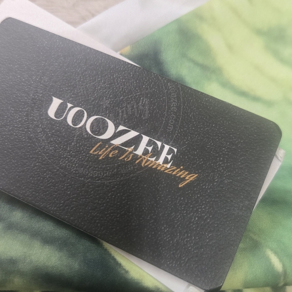 UOOZEE White Floral Flowy Beach Vacation Maxi Dress with Puff Sleeves - NWT - Picture 10 of 15